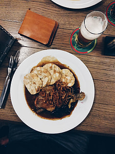 Czech roasted duck with sauerkraut and dumplings thumbnail