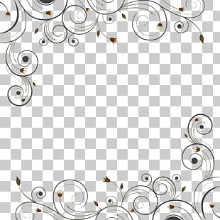 Flower, Beautiful flowers border, scrolls PNG clipart