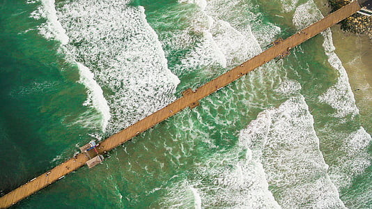 aerial vie of wooden dock thumbnail