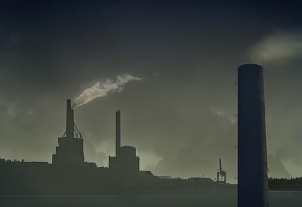 grayscale photo of nuclear plant thumbnail