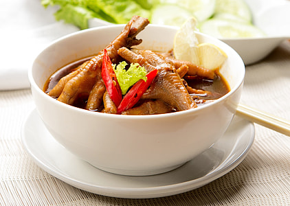 cooked chicken feet served on bowl thumbnail
