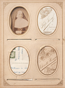rectangular beige paper photo collage frame thumbnail