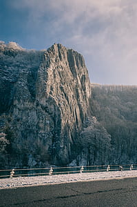 gray mountain with trees during daytime thumbnail
