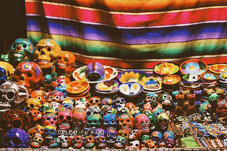 ceramic skull decor lot thumbnail