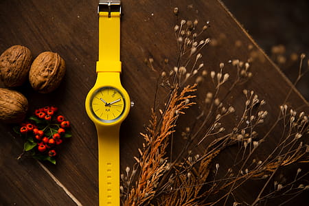 Yellow Watch on Tabletop thumbnail