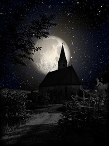 gray and brown house photography during night time thumbnail