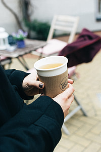 Tea to-go on a cold day thumbnail