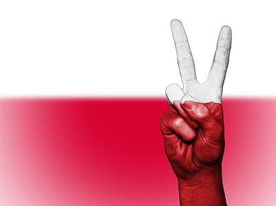 right person's hand with peace sign clip art thumbnail