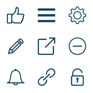 Evil User Interface svg vector icon sets