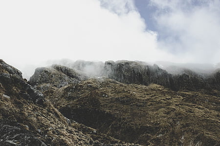 aerial photography of elevated mountain covered with clouds at daytime thumbnail