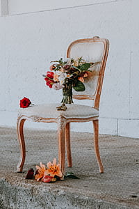 bouquet of flowers on chair thumbnail