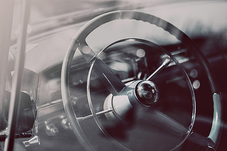 Steering wheel from an old car thumbnail