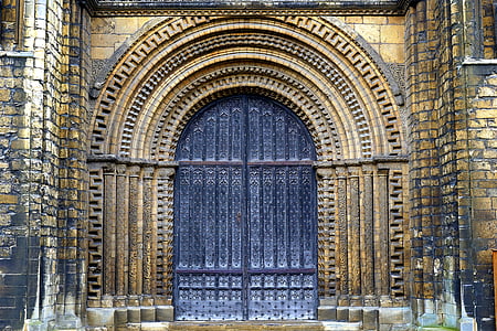 closed blue and gold building thumbnail