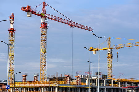sky, building, construction, cranes thumbnail