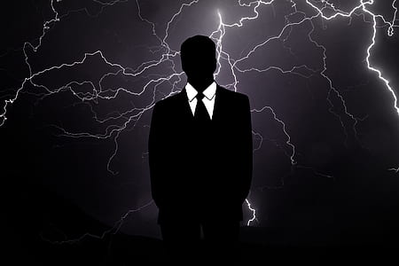 silhouette of man wearing suit jacket illustration thumbnail