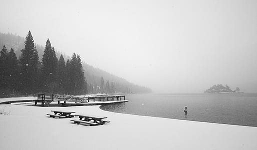 snowy docking pier thumbnail