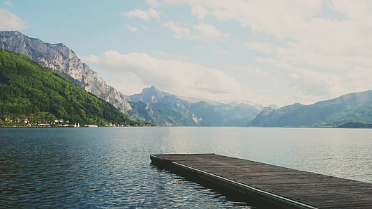 brown wooden dock during daytime thumbnail