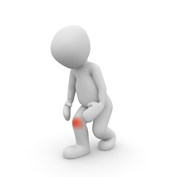 man with knee pain stock illustration