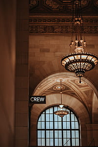 lighted pendant light near hallway thumbnail