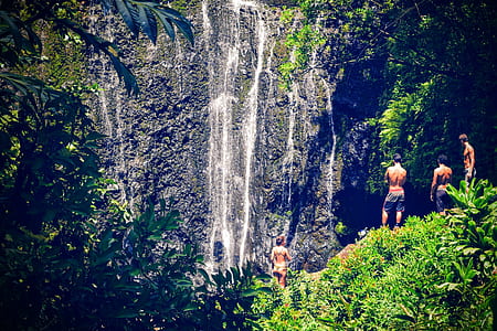 Group of People At A Waterfall thumbnail