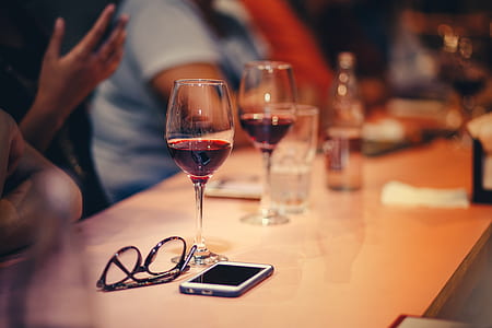Wine Glasses On Table thumbnail
