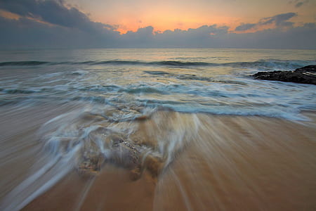 sea, dawn, landscape, nature thumbnail
