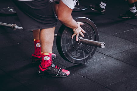 Person Holding Black Weight Plate thumbnail