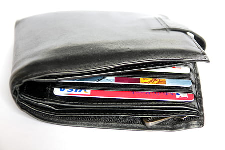 black leather wallets and assorted cards thumbnail