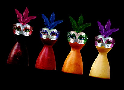 four assorted face masks illustration on black surface thumbnail