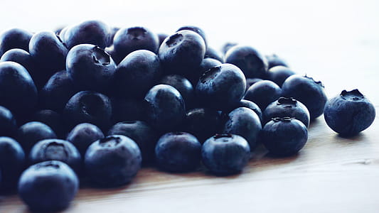 Blueberries Lot Above Beige Wooden Surface thumbnail