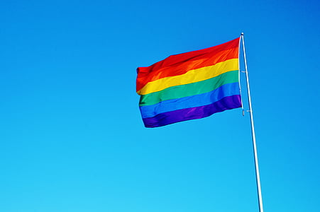 red, yellow, green, blue, and purple flag in pole thumbnail