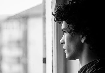 black-and-white, man, person, window thumbnail