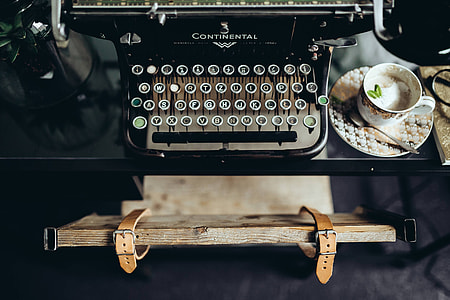 Black vintage typewriter thumbnail