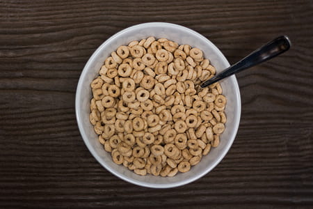 cereal on white ceramic bowl thumbnail