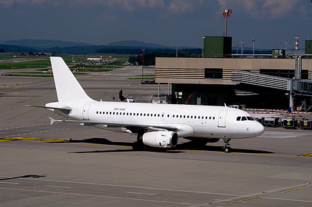 aerial view of airplane in airport thumbnail