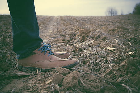 person standing on brown soil thumbnail
