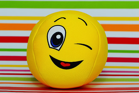 winking emoji-printed ball thumbnail