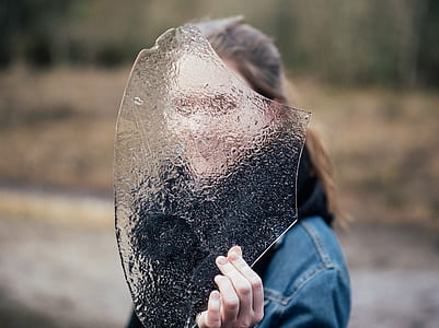 woman holding ice shard thumbnail