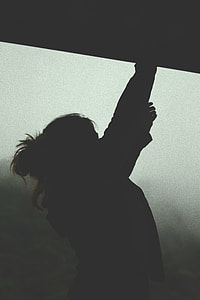 grayscale photo of a woman in long-sleeved shirt thumbnail
