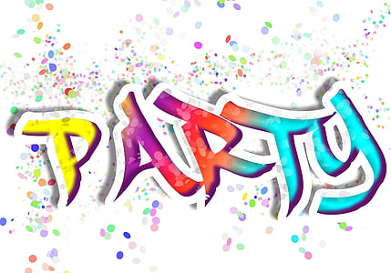 multicolored party text thumbnail