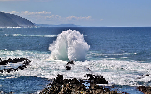 Waves and surf in ocean landscape in South Africa thumbnail
