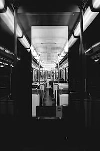 grayscale photo of train thumbnail