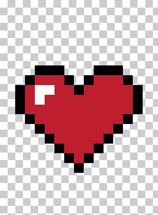 8bit Heart 8-bit color Pixel, Pixel love, pixelated heart illustration PNG clipart