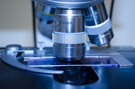 shallow focus photography of gray microscope thumbnail
