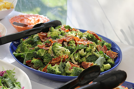 broccoli dish on blue bowl thumbnail