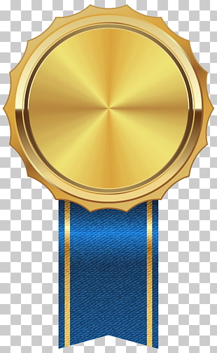 Papua New Guinea Gold medal Icon, Gold Medal with Blue Ribbon , gold medal illustration PNG clipart