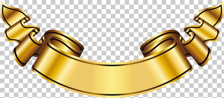 Banner Pin Gold Brown Ribbon Png Clipart Free Cliparts Uihere