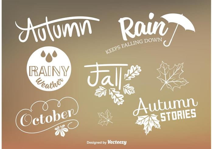 Custom Autumn Type Vector Signs ai file