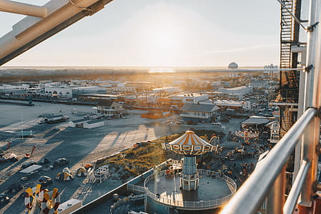 aerial photography of amusement park at daytime thumbnail