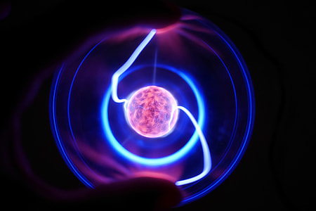Touch of Life: Fingers on Plasma Ball Lamp thumbnail